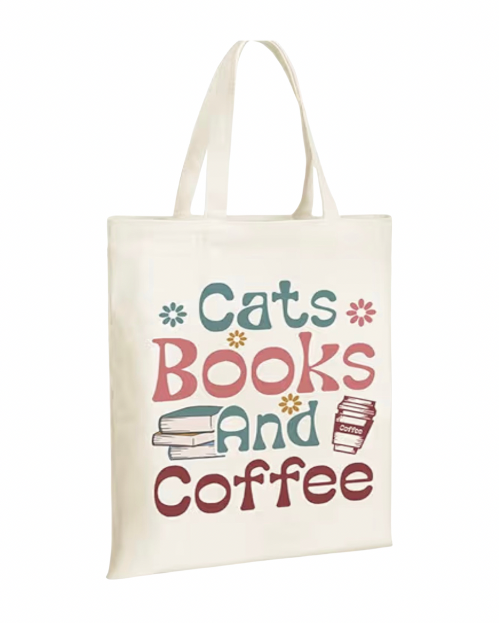 Cats Books and Coffee Canvas Totes Bag