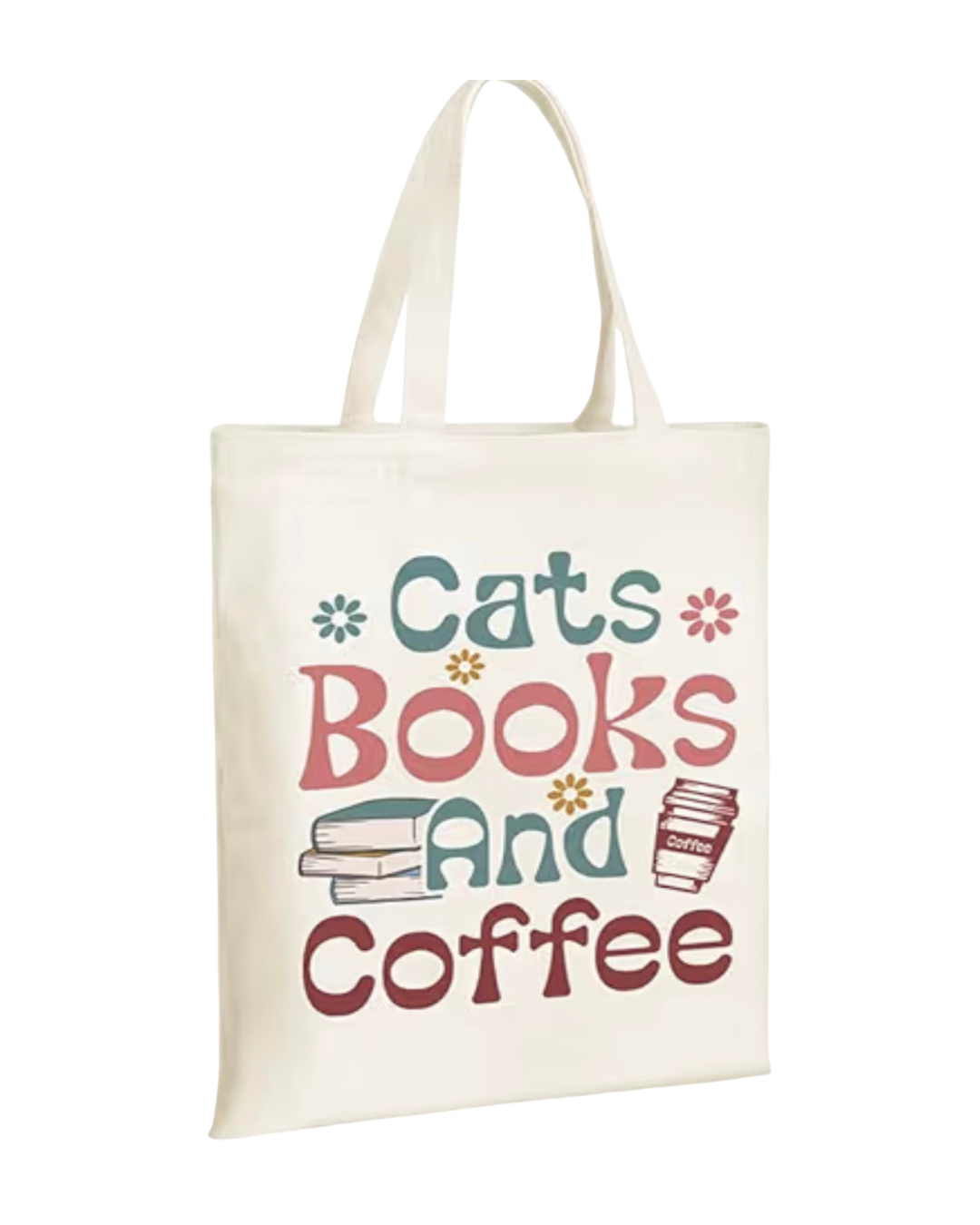 Cats Books and Coffee Canvas Totes Bag