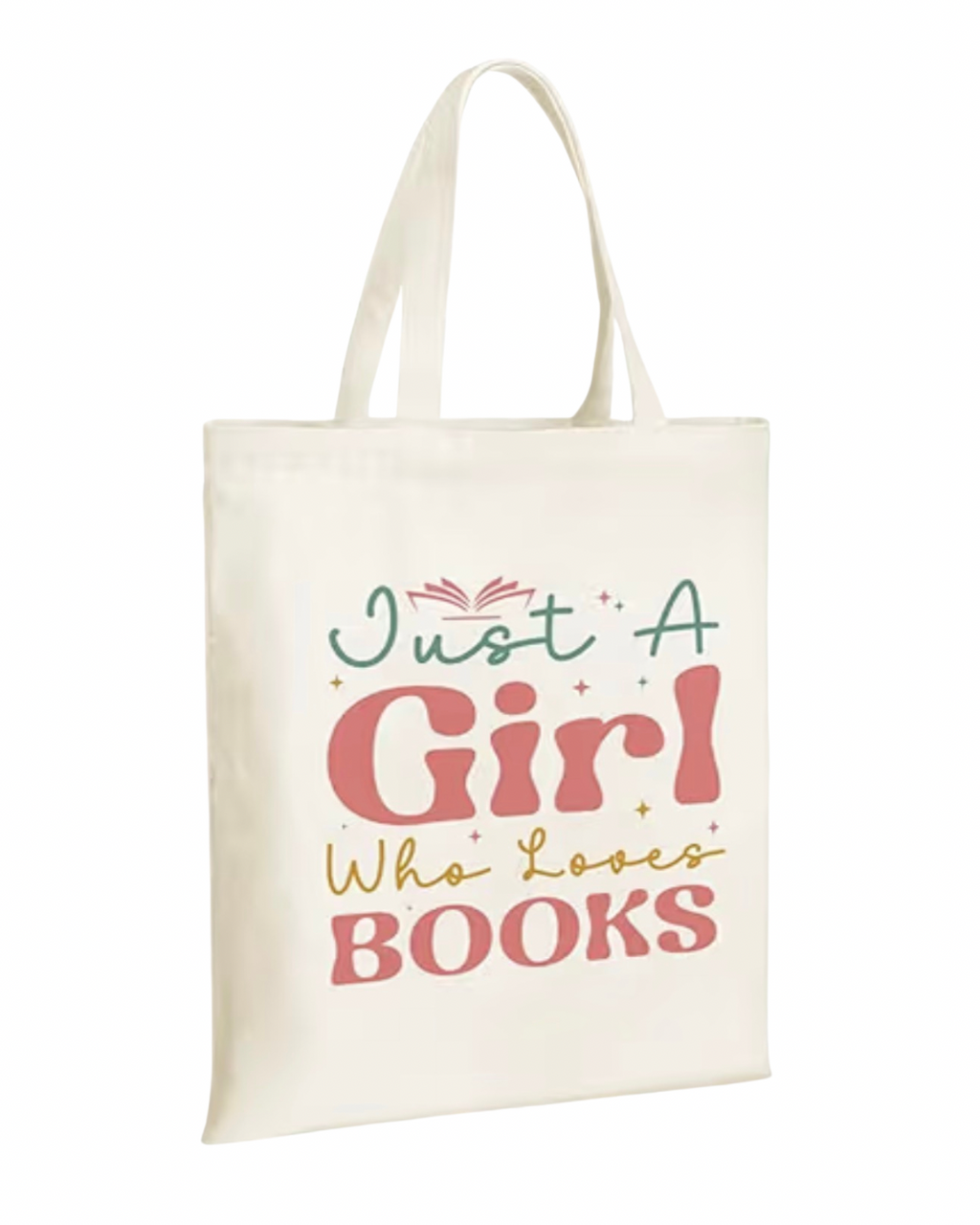 Just a Girl Who Loves Books Canvas Tote Bag